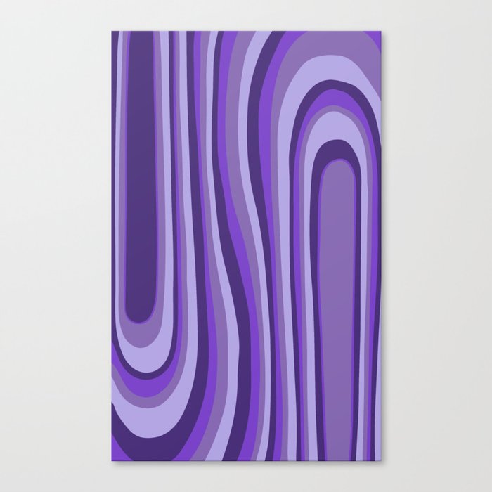 Purple Fume Couture Lignes Canvas Print