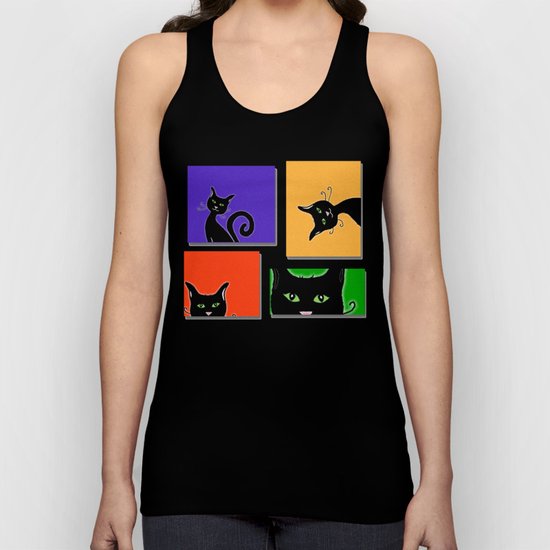 Cats in Squares Unisex Tank Top