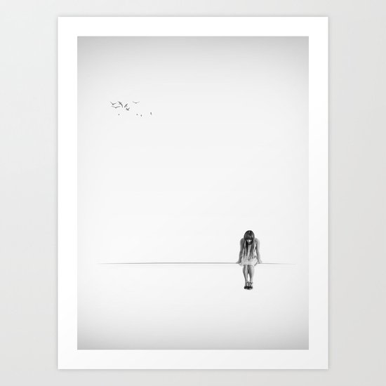 on the wire Art Print
