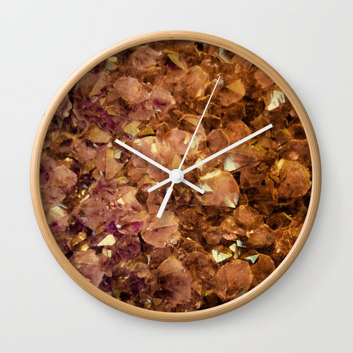 Amber Wall Clock by belandpm | Society6
