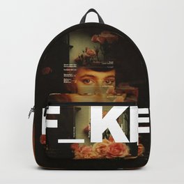 F_ke Backpack | Curated, Frankmoth, Surrealism, Pop Art, Brown, Weird, Digital, Graphic Design, Black, Popart 