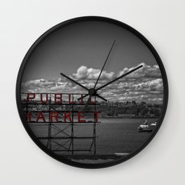 Seattle Pop of Colour Wall Clock