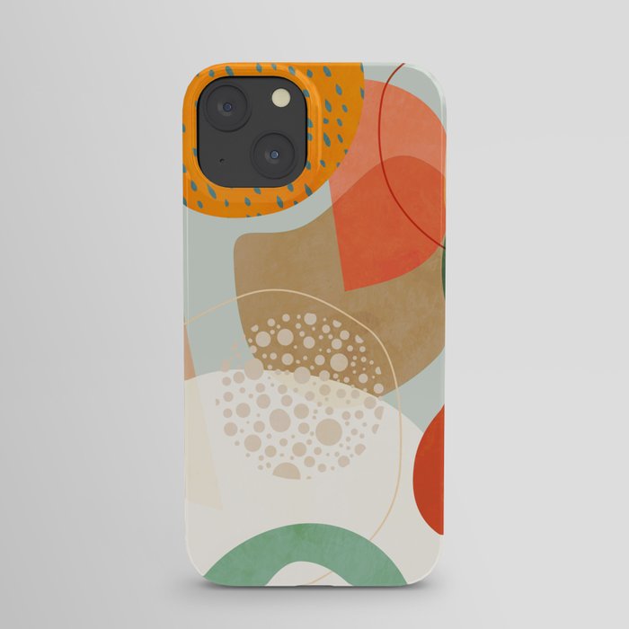 mid century modern abstract design III iPhone Case