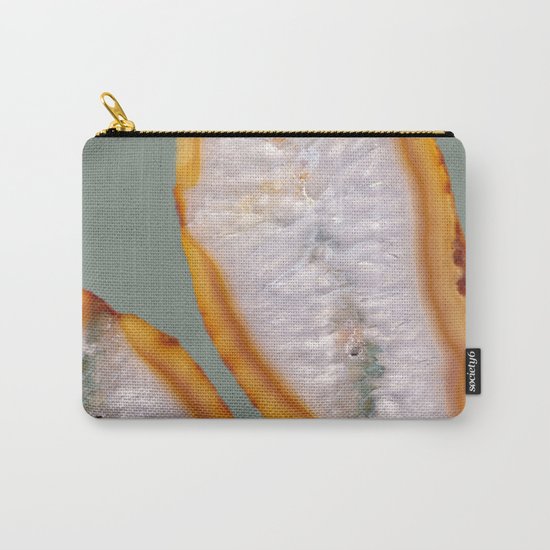 Agate Translucent #Yellow #Orange #2 #decor #art #society6 Carry-All Pouch