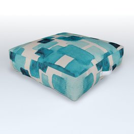 Blue water boxes Outdoor Floor Cushion
