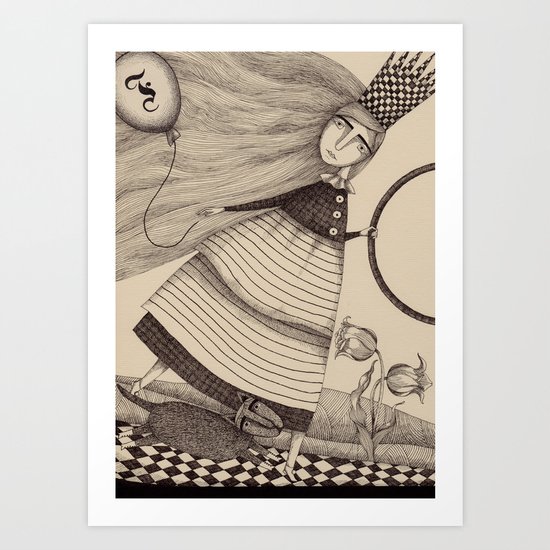 The Tulip Garden (2) Art Print