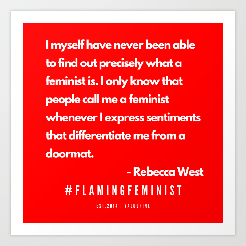 10 Feminist Quotes 190601 Red Art Print By Quotesandsayings