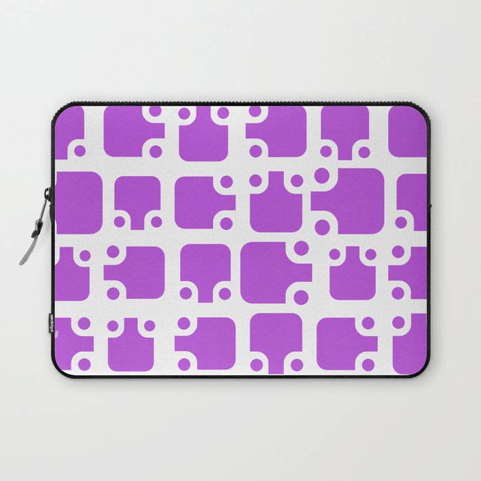 Mid Century Modern Abstract Pattern Purple 1 Laptop Sleeve