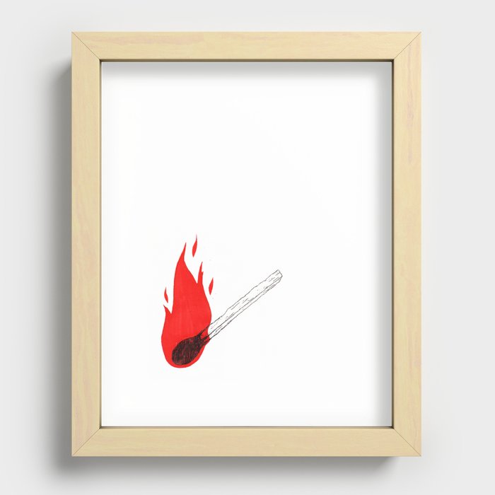 FIRE Recessed Framed Print
