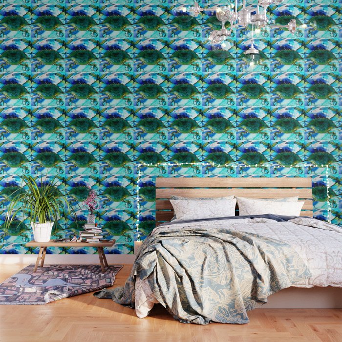 Blue Crab Abstract Seafood Painting Wallpaper By Sharoncummings