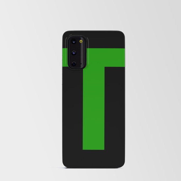 Letter T (Green & Black) Android Card Case