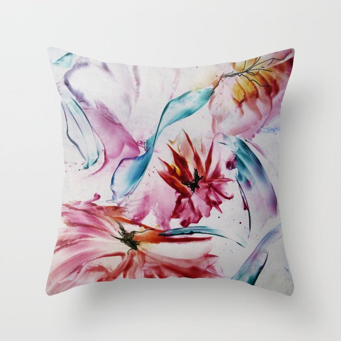 Asters Throw Pillow