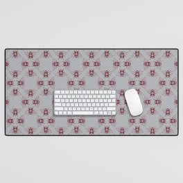 Nature Honey Bees Bumble Bee Pattern Red Gray Grey Desk Mat