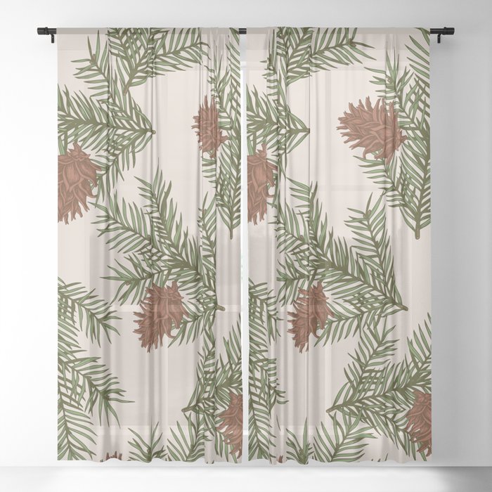 Vintage Christmas Sheer Curtain