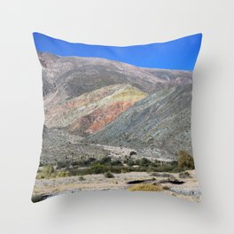 Argentina Photography - Dry Desert Mountains Under The Clear Blue Sky Throw Pillow