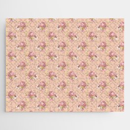 Pink Floral Bouquet Pattern Jigsaw Puzzle