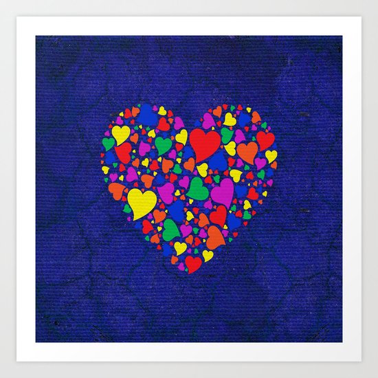 Rainbow Heart Art Print