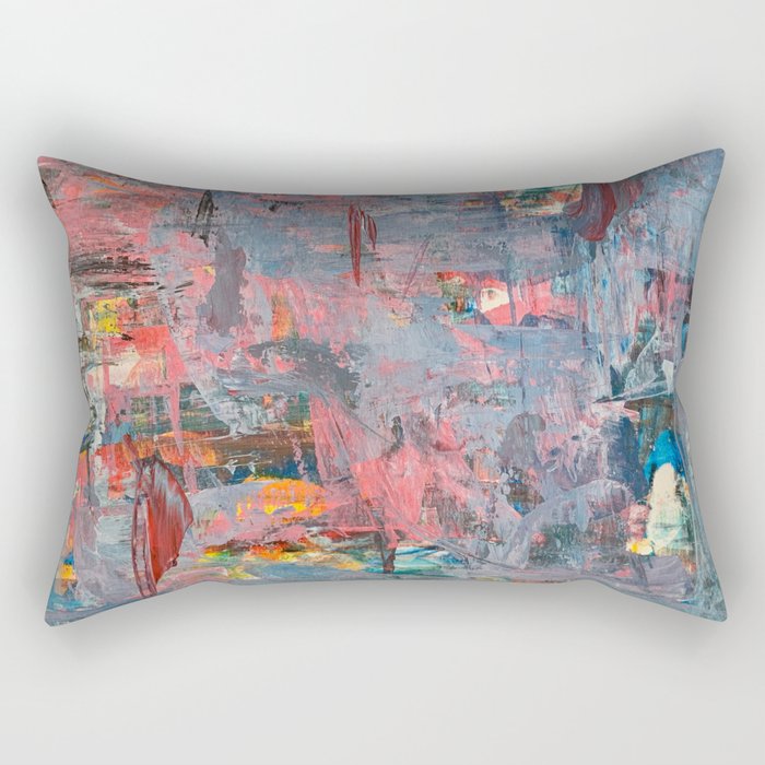 Abstract Pinks Rectangular Pillow