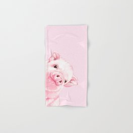 Sneaky Baby Pink Pig Hand & Bath Towel