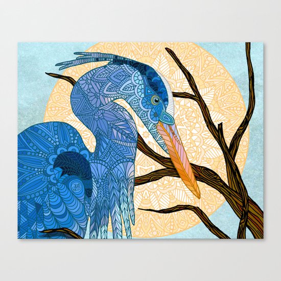 Egret Sun Canvas Print