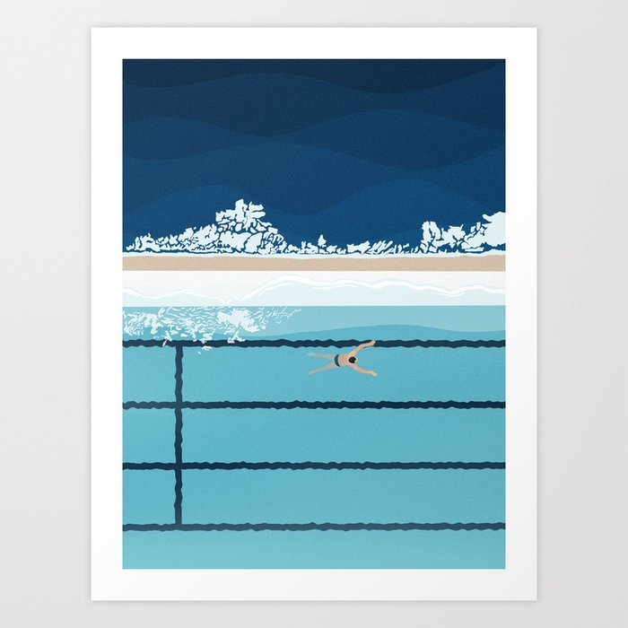 Bondi Beach Pool Art Print