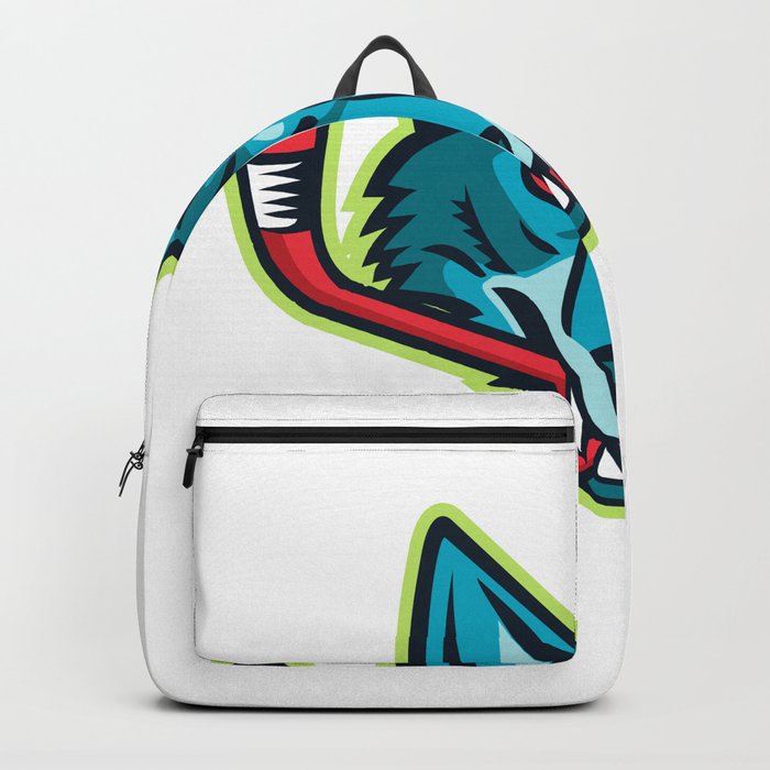 Coyote Ice Hockey Sports Mascot Backpack