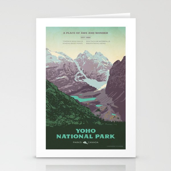 Yoho National Park Poster Stationery Cards