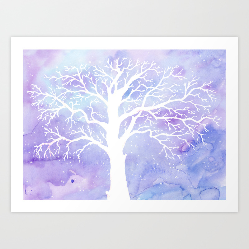 images Tree Paintings With Purple Background society6