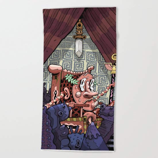 The Sword of Damocles Beach Towel