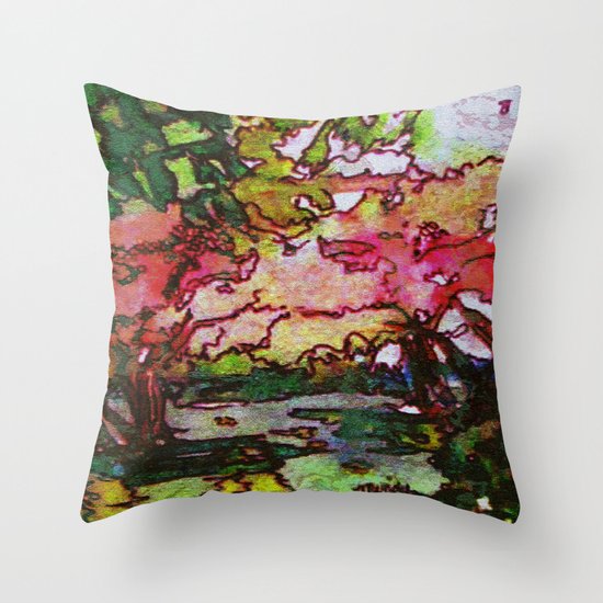 Cherry Blossom Time Throw Pillow