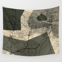 Little Rock, USA. City Map Wall Tapestry