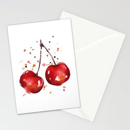 Cherry Splash Stationery Card