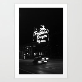 Portland BW Art Print