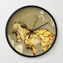 Hokusai, Tiger in the snow Wall Clock
