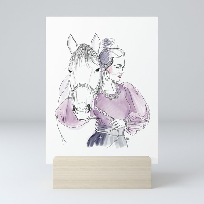 Horse and Woman I Mini Art Print