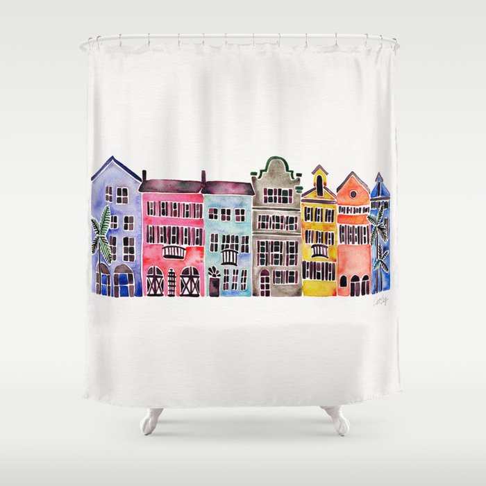 Rainbow Row – Charleston Shower Curtain