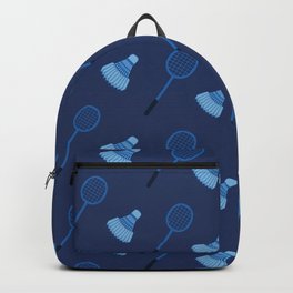Blue Badminton Pattern Backpack