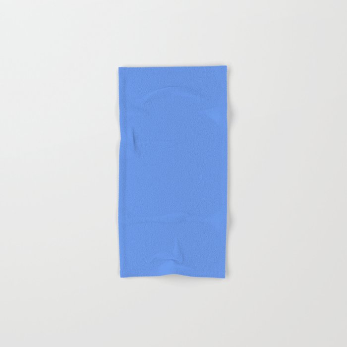 Cornflower Blue solid color Hand Bath Towel by Make it