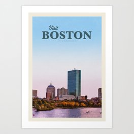 Visit Boston Art Print