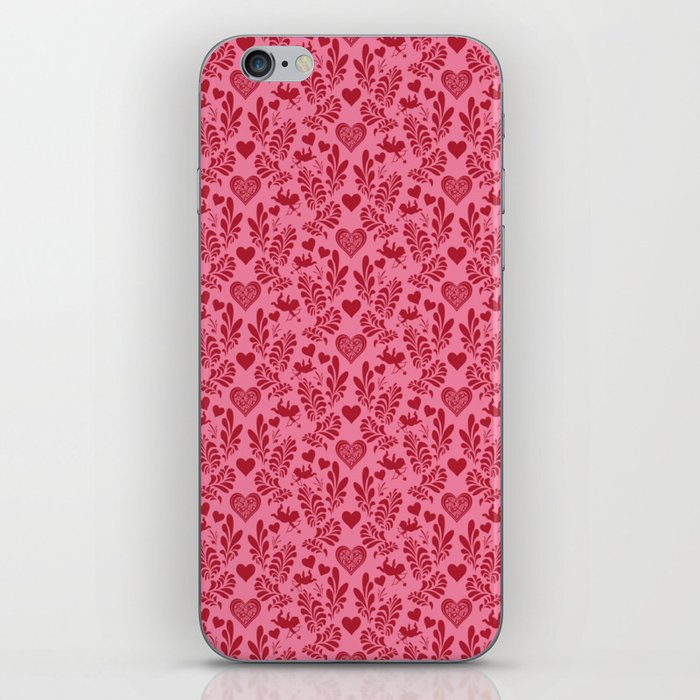 Cute Valentines Day Heart Pattern Lover iPhone Skin