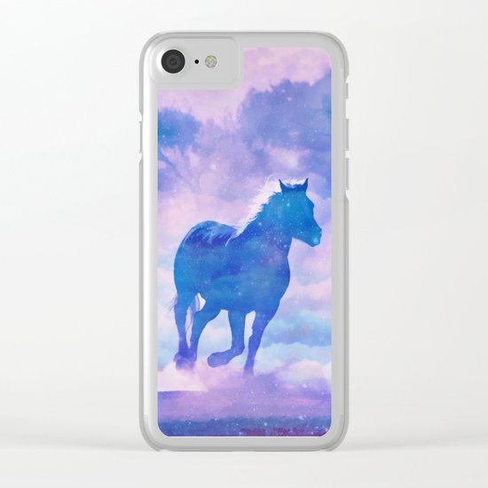 Horses run Clear iPhone Case