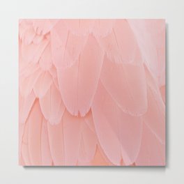 Pink Scandi Feathers Metal Print | Scandi, Birds, Photo, Trend, Animal, Unique, Macro, Bird, Texture, Blush 