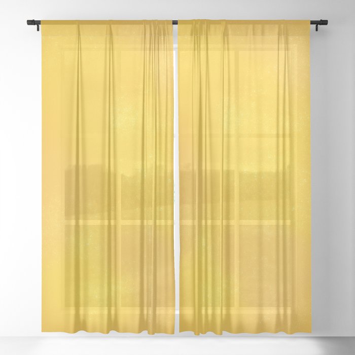 Sunshine Yellow (Dreamy Abstract Art) Sheer Curtain