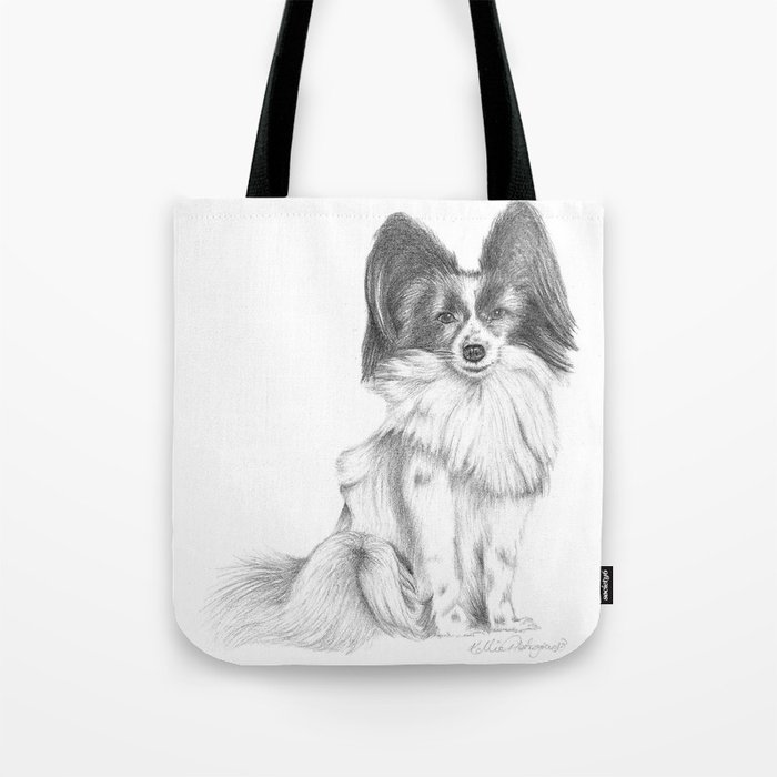 Papillion (Butterfly Dog) Tote Bag