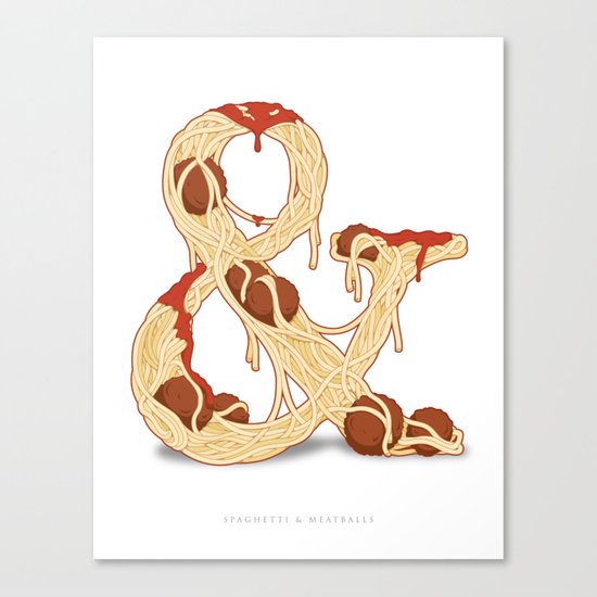 Spaghetti & Meatballs Canvas Print