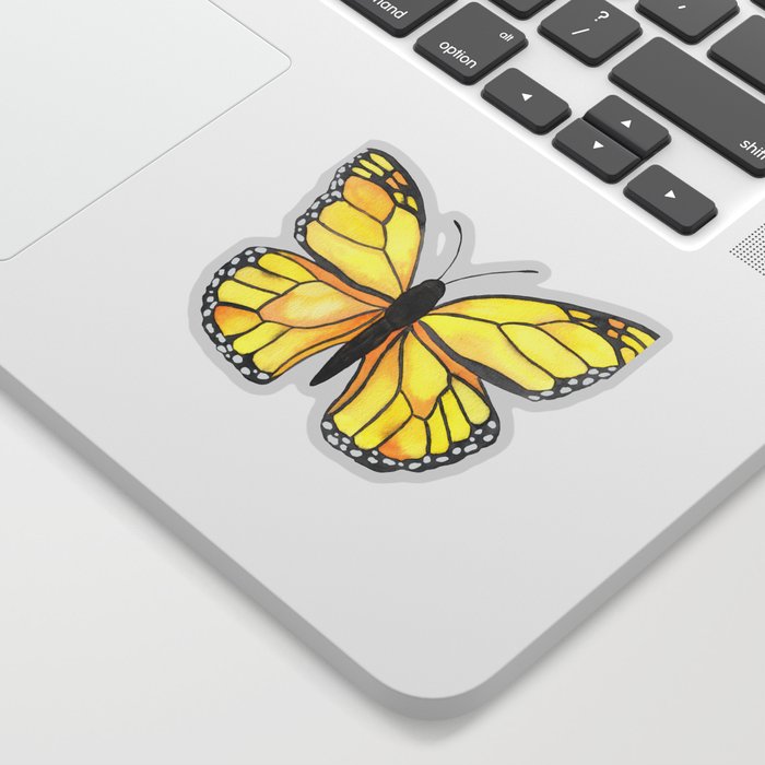 Monarch Butterfly - Yellow Sticker