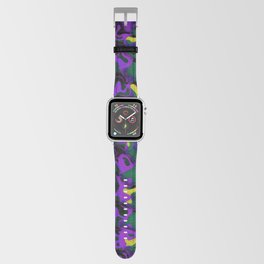 Yellow violet black Apple Watch Band