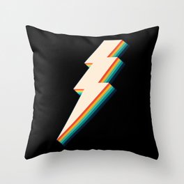 Vintage Lightning Bolt Throw Pillow