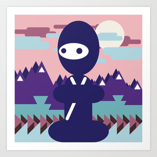 teenja ninja Art Print