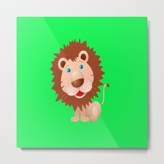 Cute Lion Metal Print